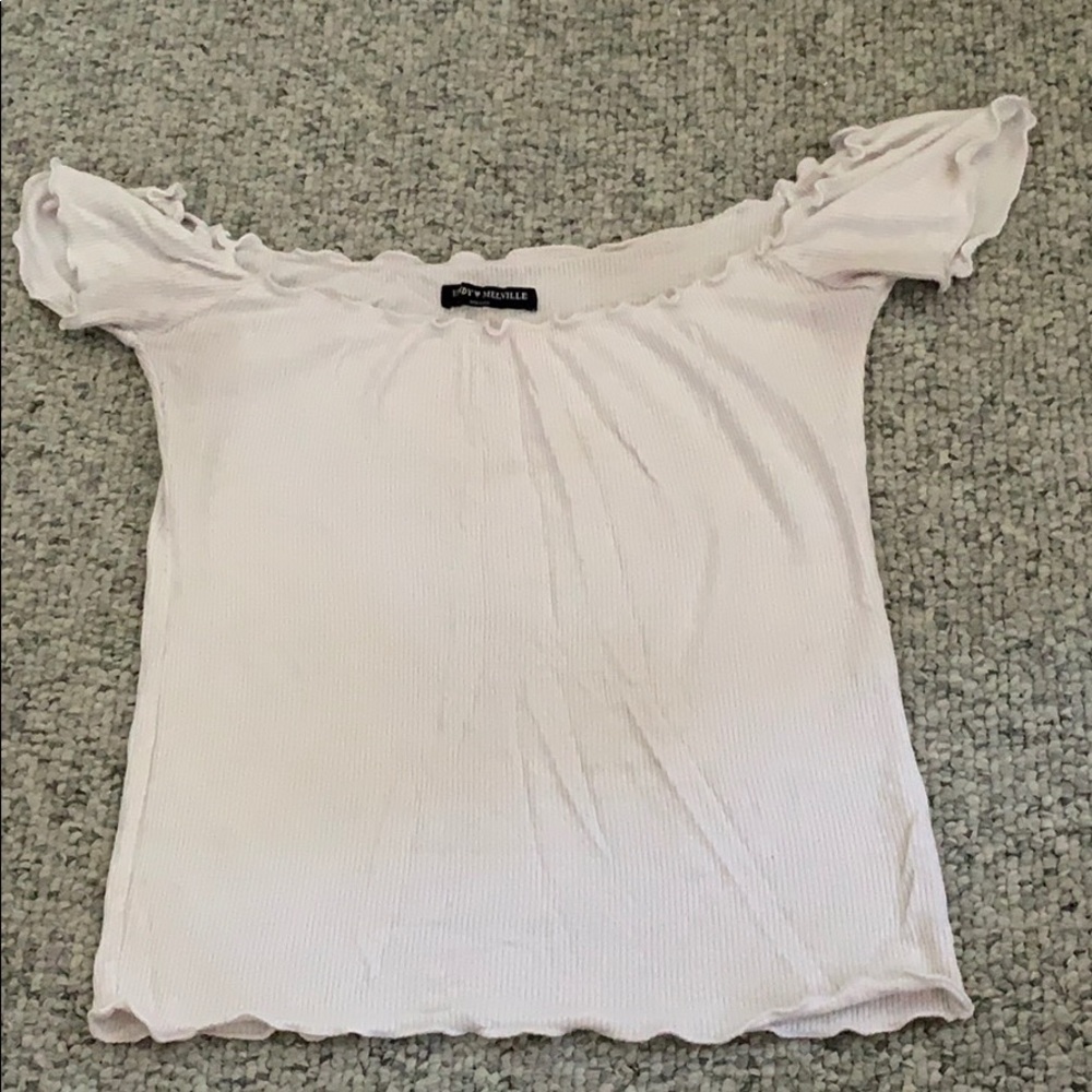 Lettuce cut white crop top